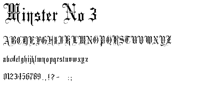 Minster No 3 font